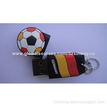 Promotional USB Flash Drive in Football Shape, Customized Specifications are Welcome
